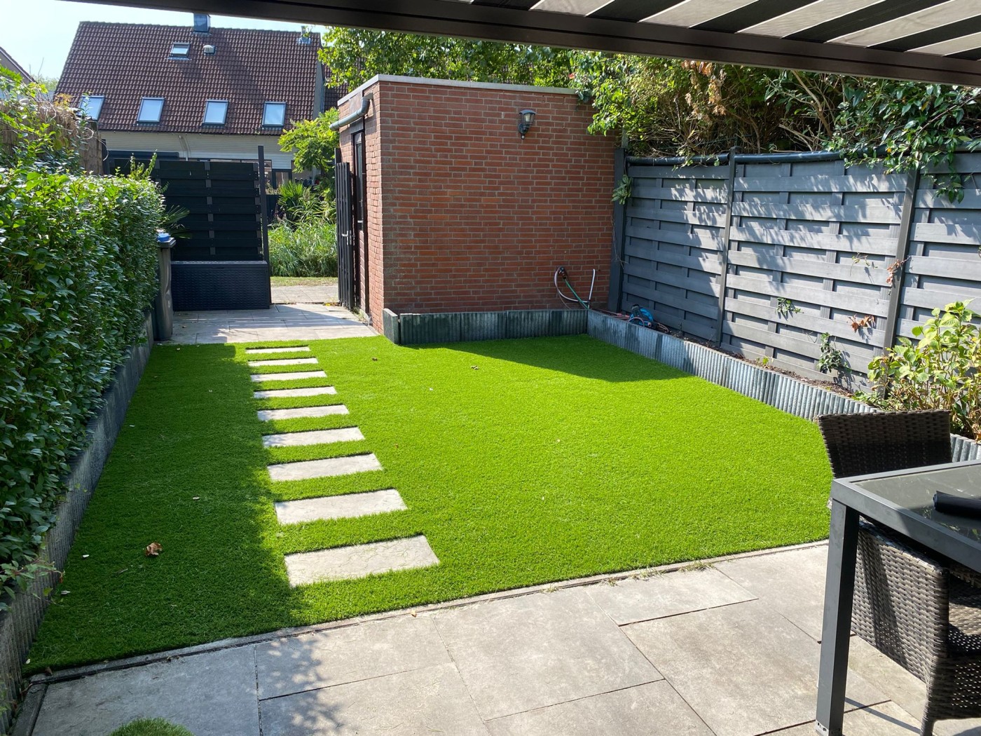 Kunstgras stapstenen