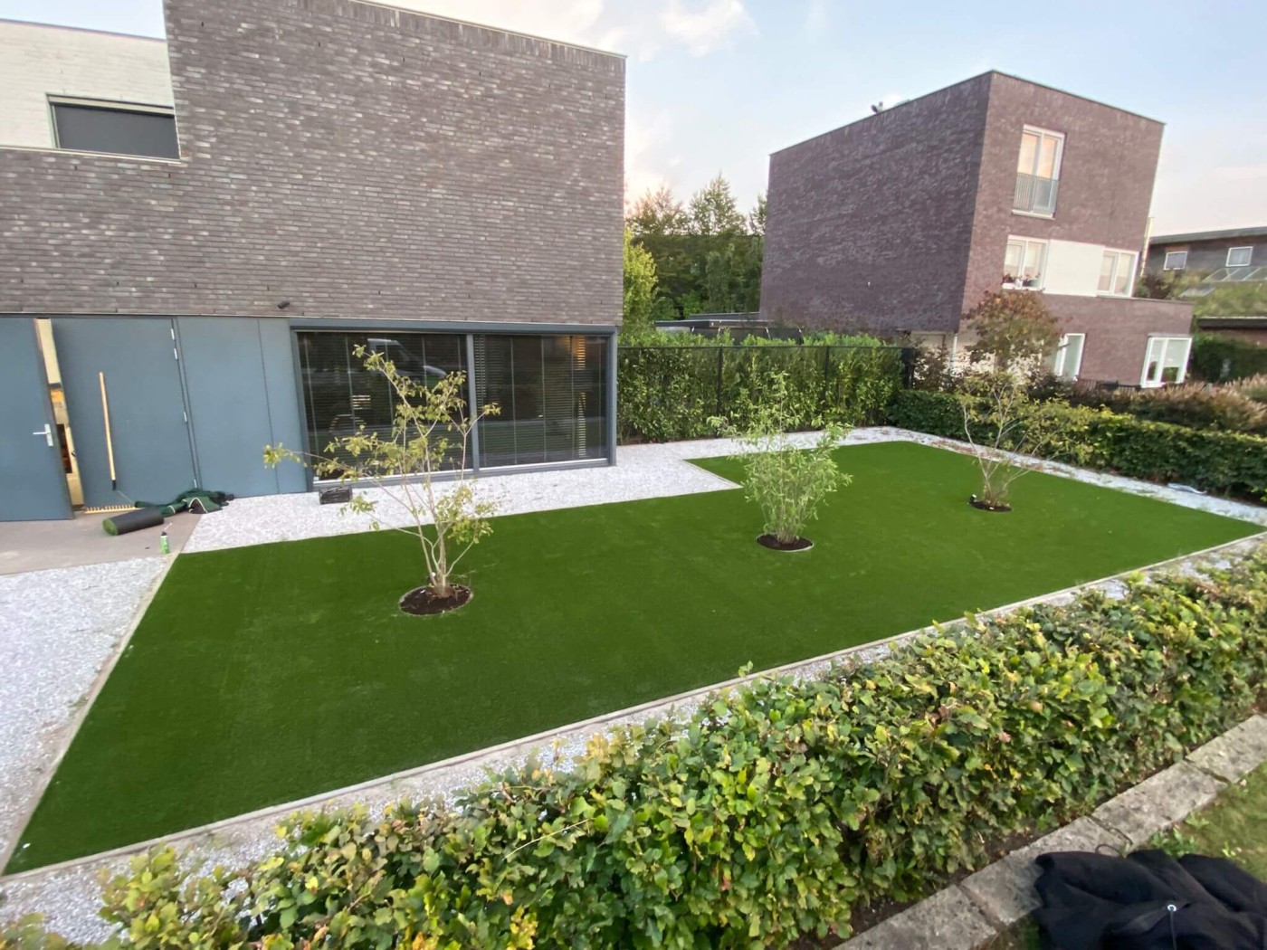 Kunstgras in de voortuin